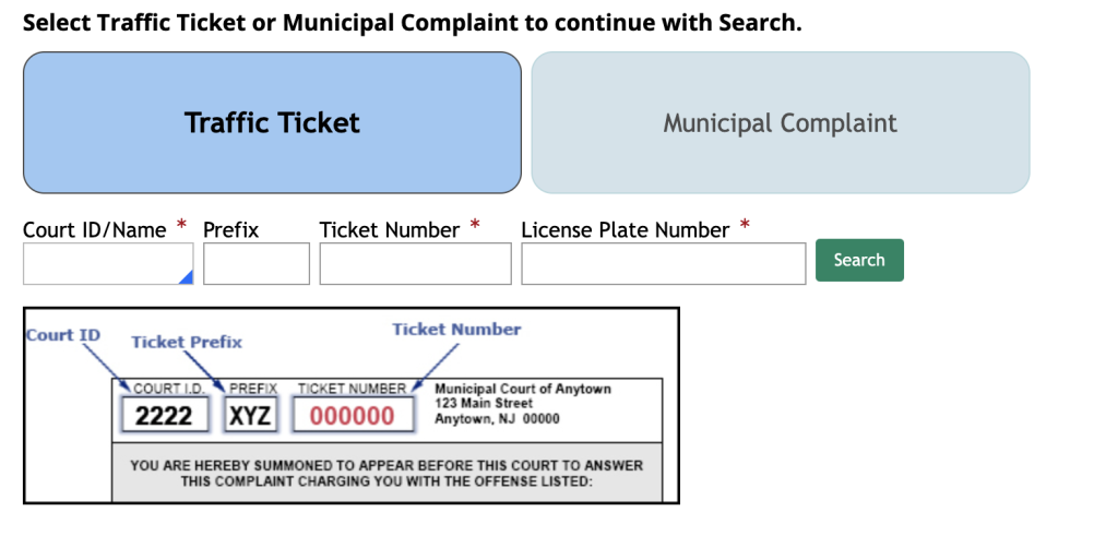 NJMCdirect Traffic ticket payment